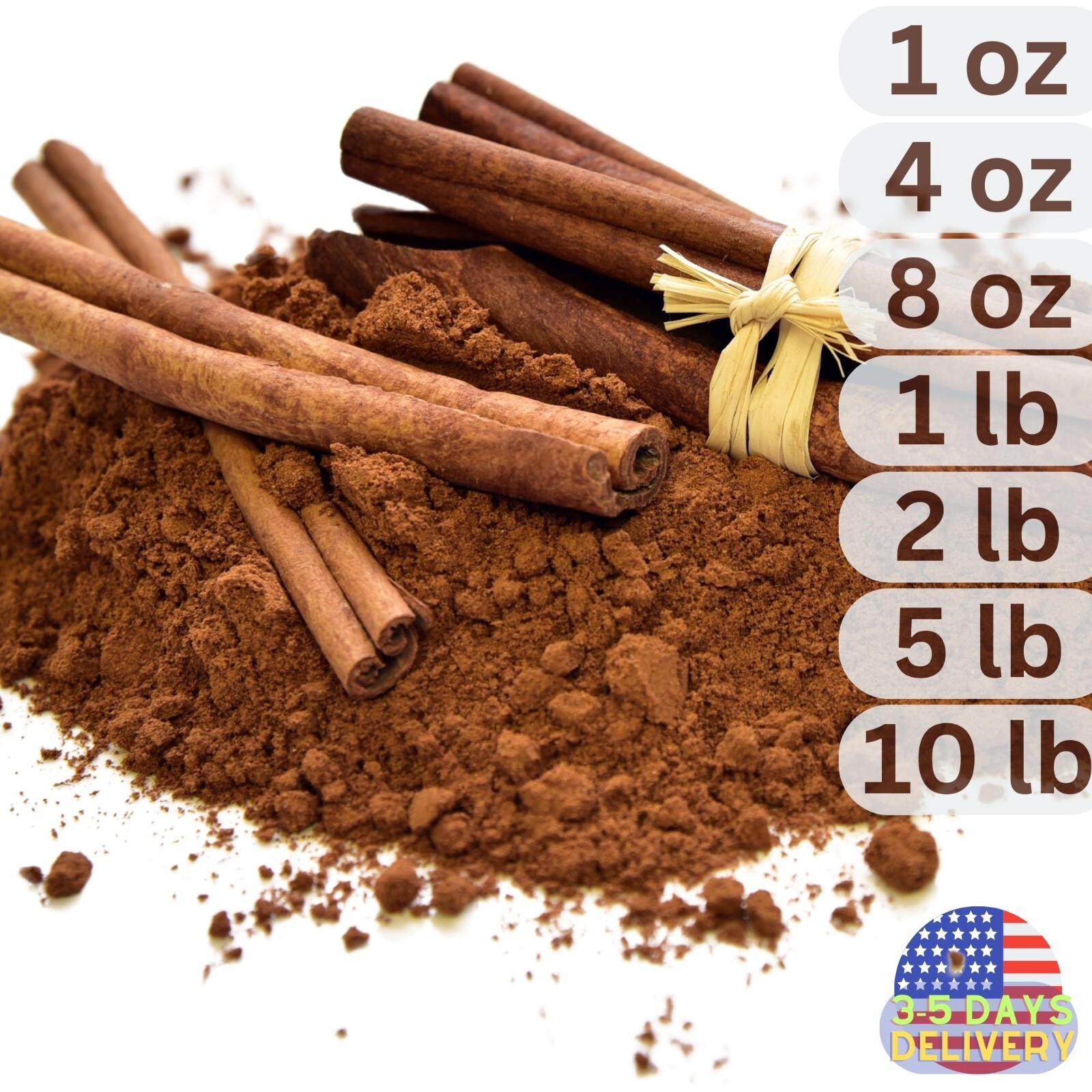 Ceylon Cinnamon Powder Organic Seasoning Spice Cassia Canela Flavor Tea Coffee