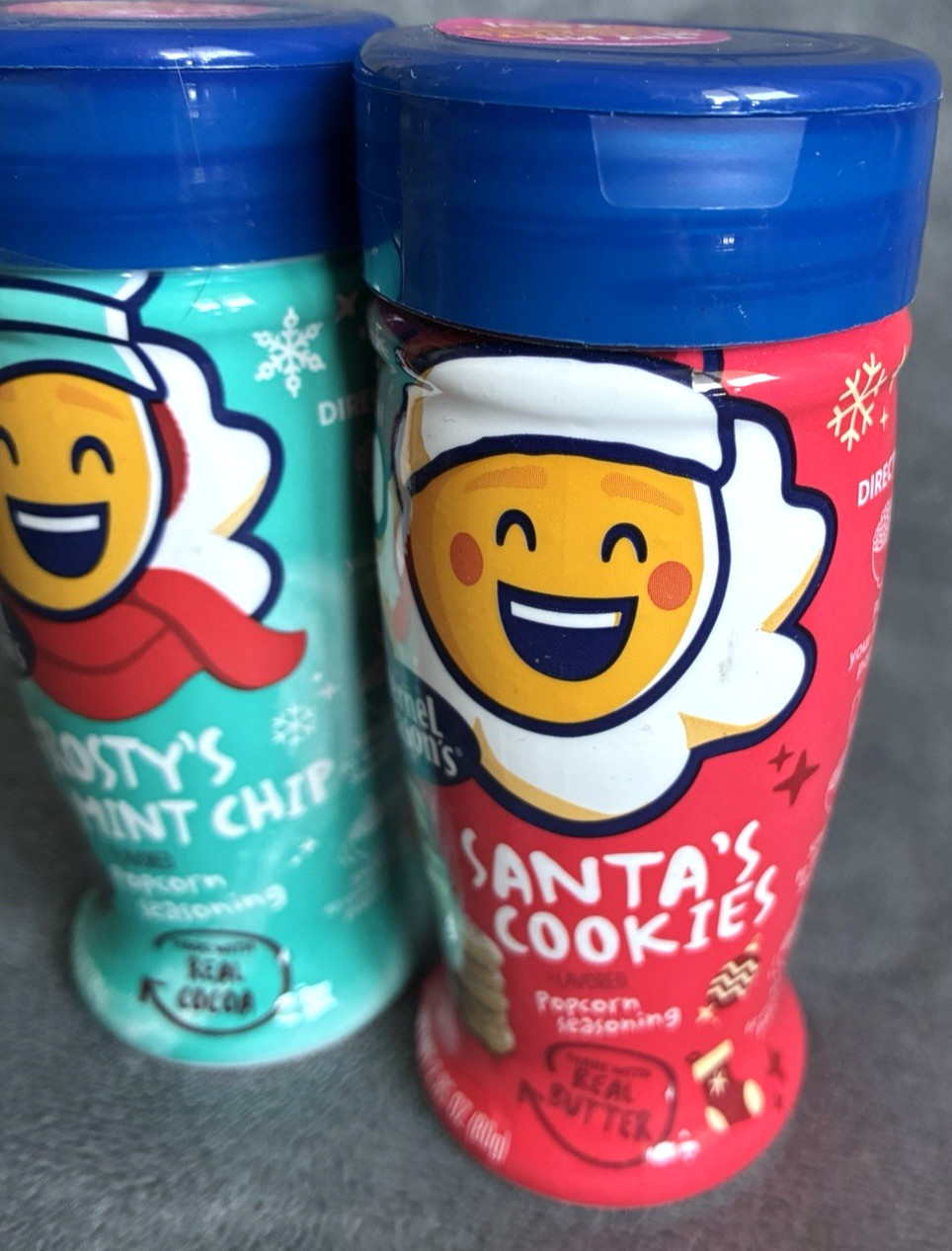 Kernel Season’s Frosty’s Mint Chip & Santa’s Cookies Popcorn Seasoning Lot Of 2
