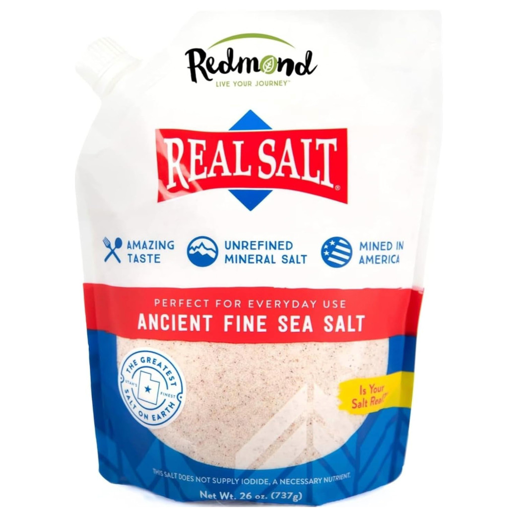 REDMOND Real Sea Salt – Natural Unrefined Gluten Free Fine, 26 Ounce Pouch (1 Pa