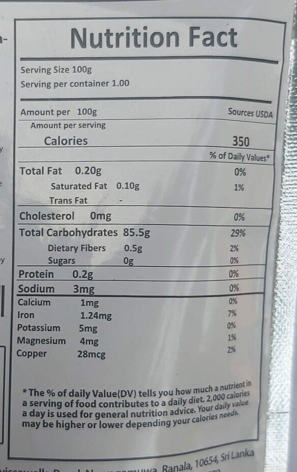 FRESH SAGO 100% PURE SAGO ORGANIC NATURAL SRI LANKAN CEREAL 500G FREE SHIPPING