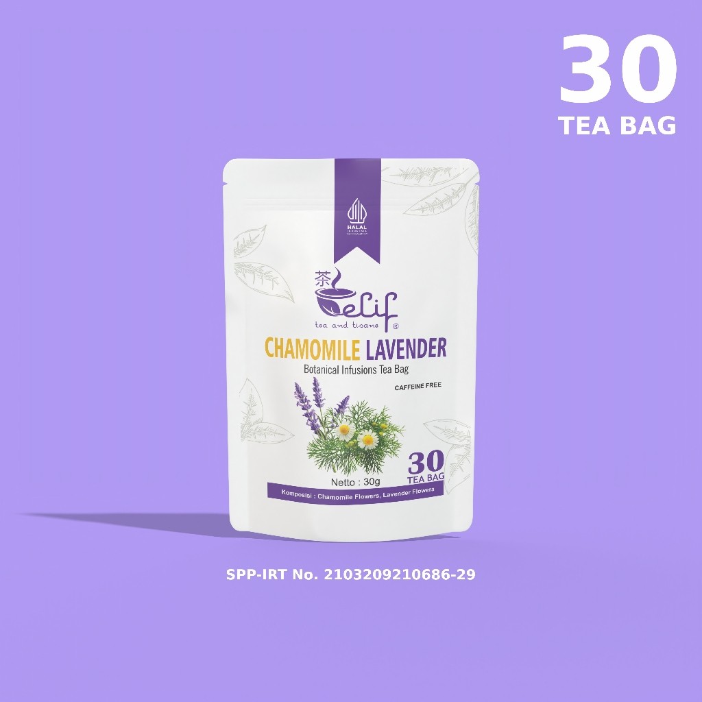Chamomile Lavender Tea 100g 30 Tea Bags Herbal Infusion For Daily Ritual
