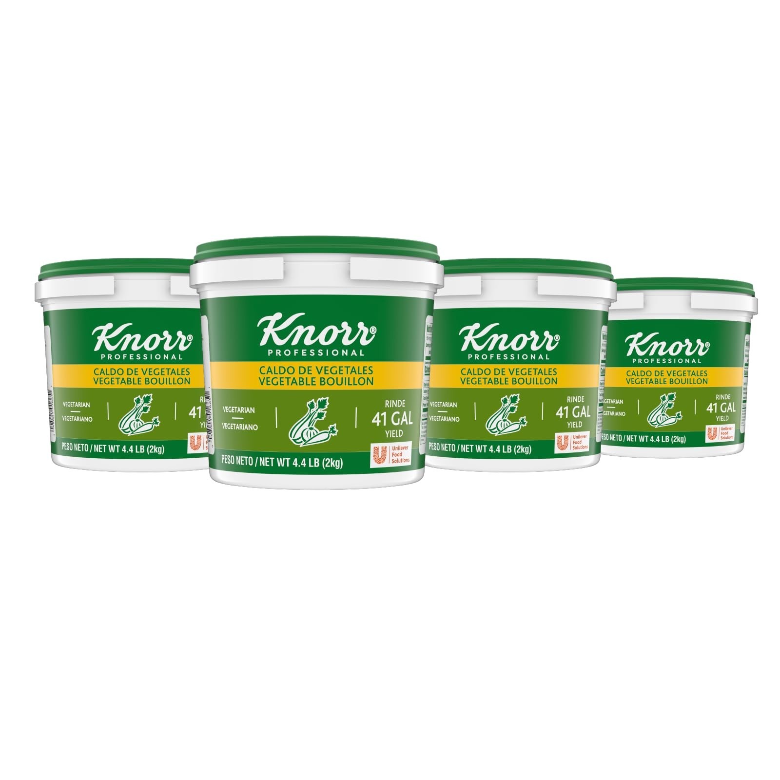 Vegetarian Bouillon Granules 4.4 lb (Pack of 4) – Flavor Enhancer, Marinade, 0g