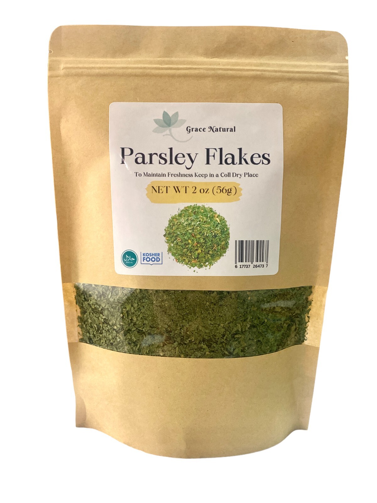 Grace Natural Parsley Flakes 100%natural 2 oz. Packed in USA Premium Quality