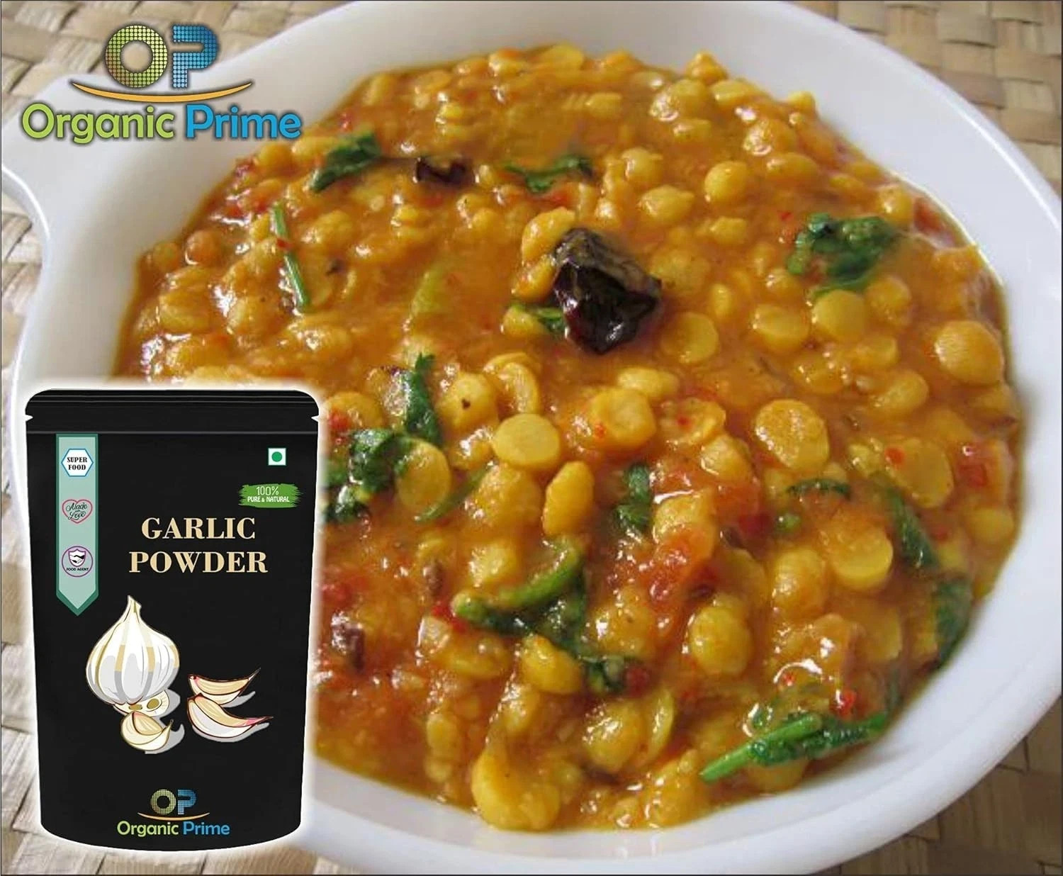 Organic Prime Garlic Powder Pure Natural Dehydrated Ground Spice Seasoning