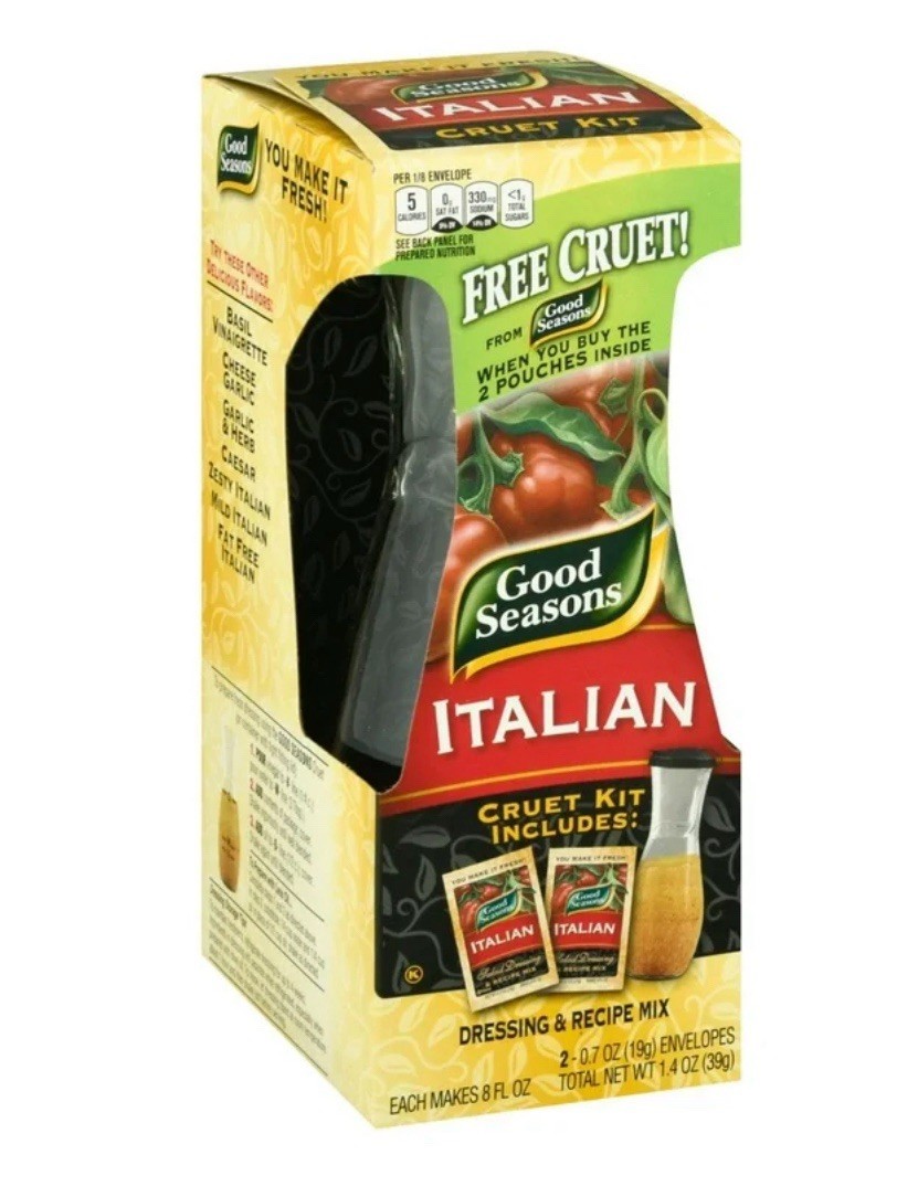 Good Seasons Italian Dressing And Recipe Seasoning Mix And Free Cruet Kit