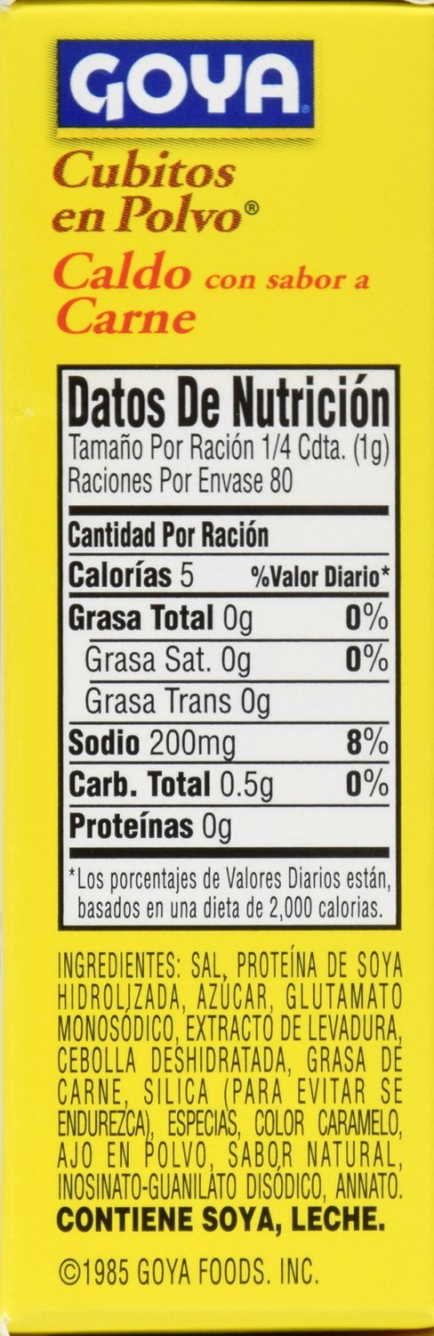 3 Goya Beef Flavored Powdered Bouillon /Cubitos-Polvo-Beef 2.82 oz (3 Pack)