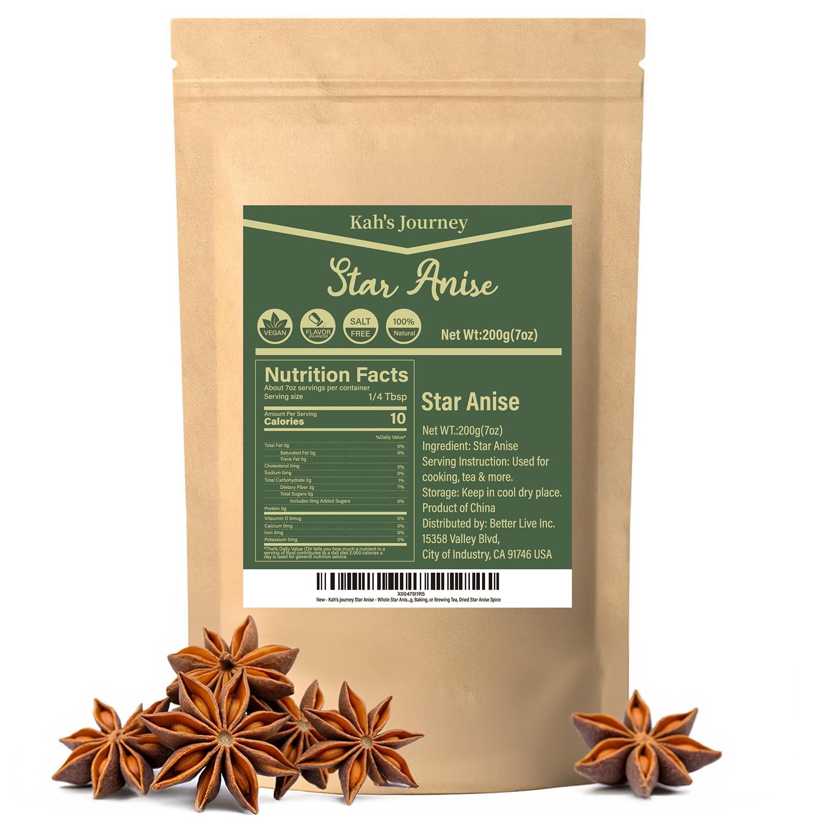 Star Anise – Whole 7 oz, Seeds for 7oz Anís estrellado