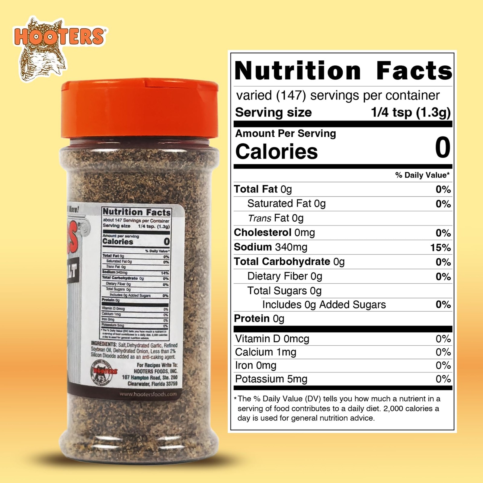 Seasoning Salt, 6.5-Ounce Pack of 6 for Flavorful Cooking and Grilling
