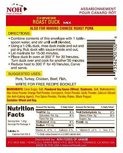 NOH Foods of Hawaii All Natural Chinese Roast Duck / Pork Mix (32g) Made in USA