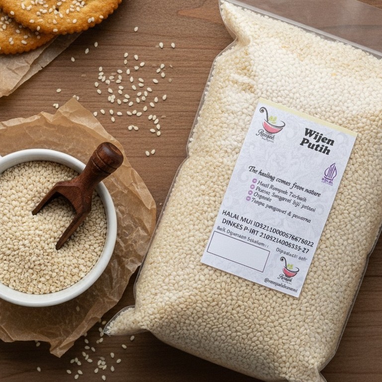 White Sesame Seeds 1kg | Halal | Kitchen Topping & Baking | Eco Conscious Flavor
