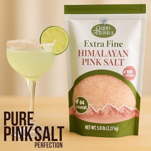 Himalayan Pink Salt Extra-Fine Grain 5 lb PET Bag – Bulk 6 Pack, Natural Mineral