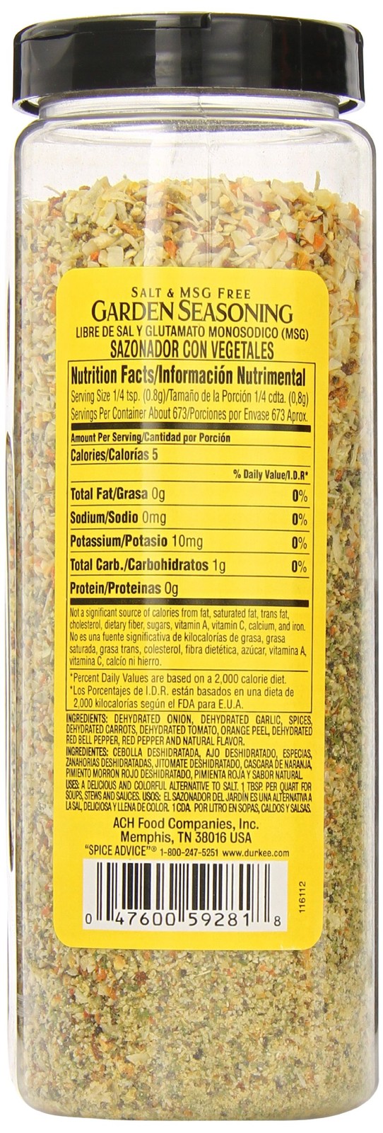 Durkee Garden Seasoning Salt Free, 19-Ounce Containers (Pack of 2)