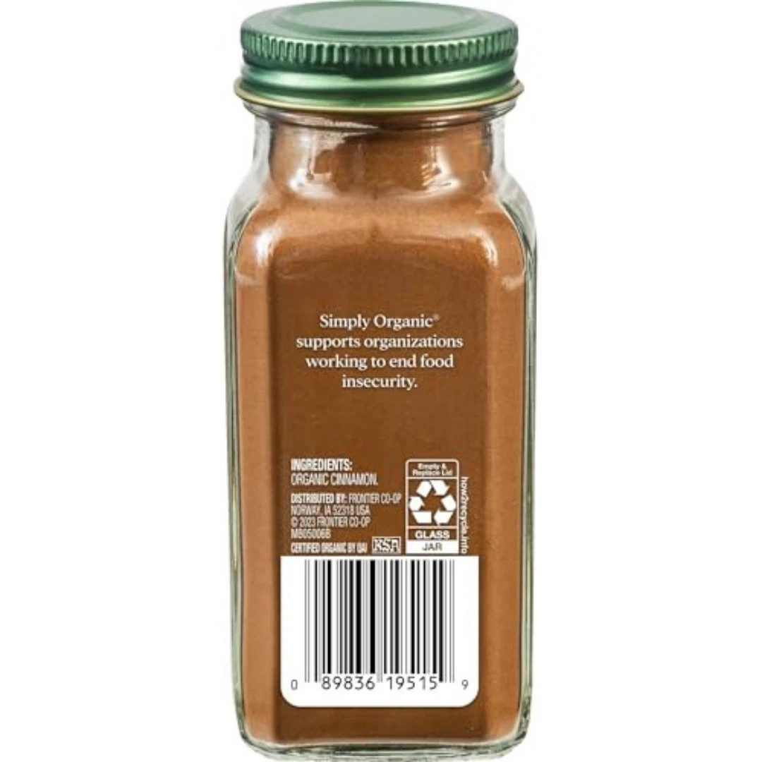 Simply Organic Organic Ground Ceylon Cinnamon, GMO Free 2.08 oz Bottle