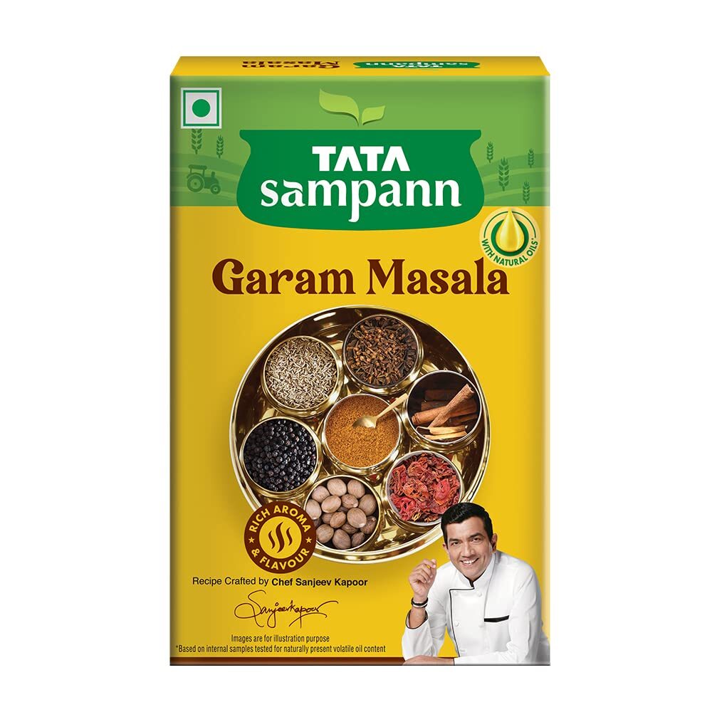 Tata Sampann Garam Masala with Natural Oils 100 grams 3.5 oz pack India Spice