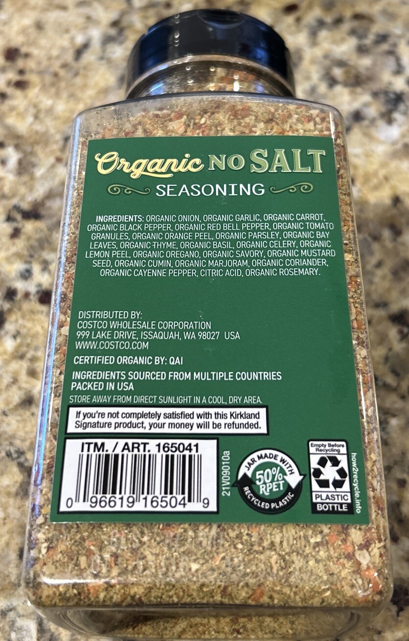 Kirkland Signature No Salt Seasoning USDA Organic, 14.5 Ounce