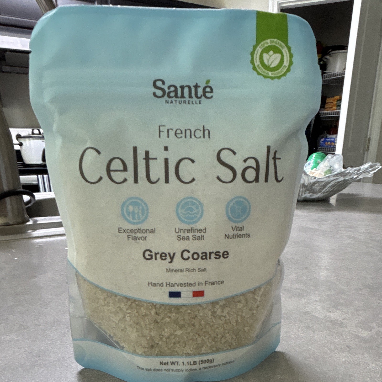 Santé Naturelle French Celtic Grey Coarse Unrefined Sea Salt 500g