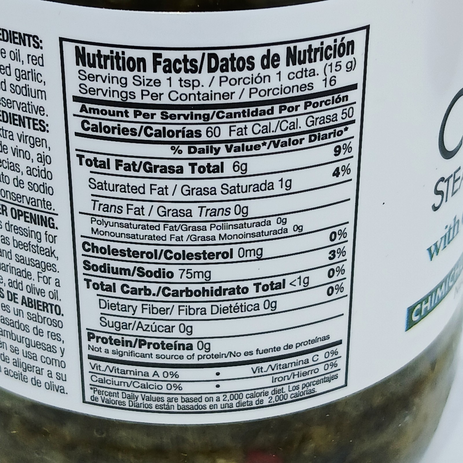 2~ Jars Badia Chimichurri Steak Sauce With Olive Oil | 8oz | Gluten Free Kosher