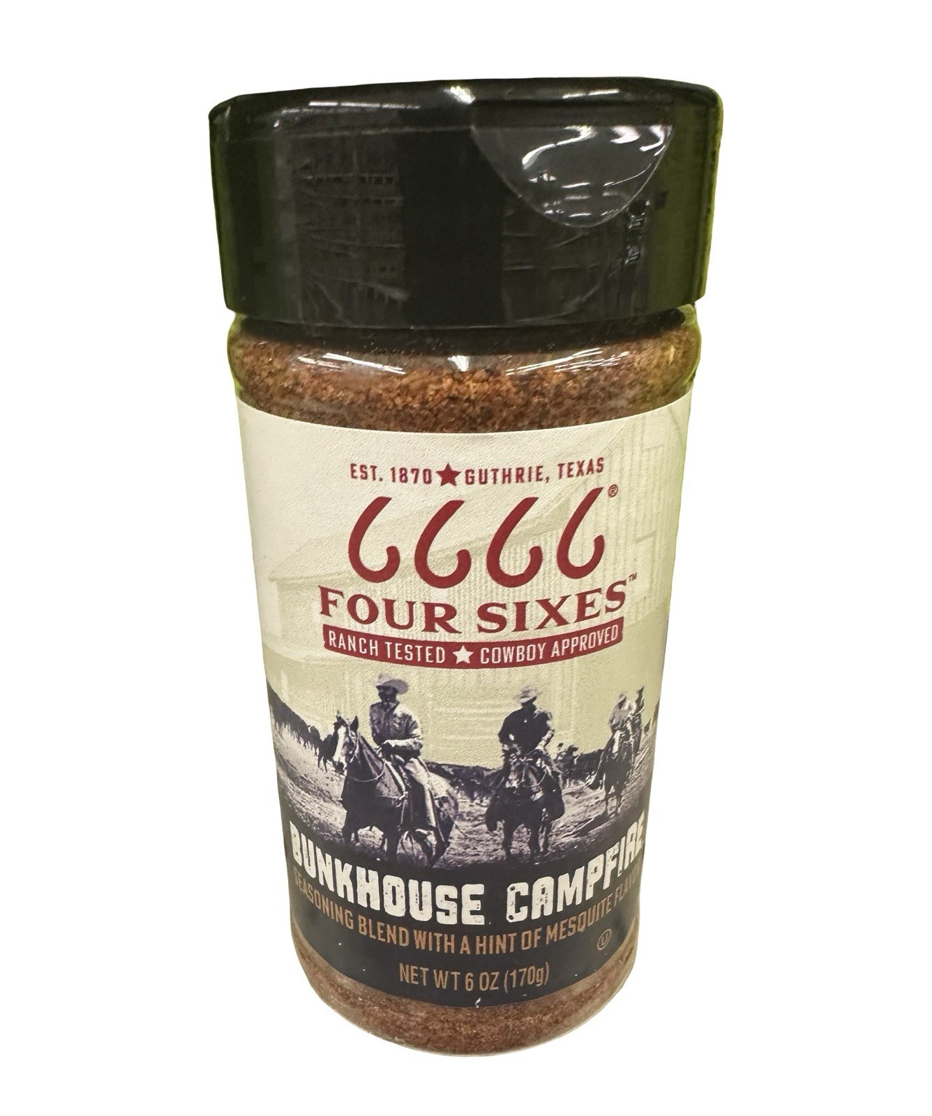 Four Sixes Bunkhouse Campfire Seasoning Blend Mesquite Powder 6oz 1 Pack
