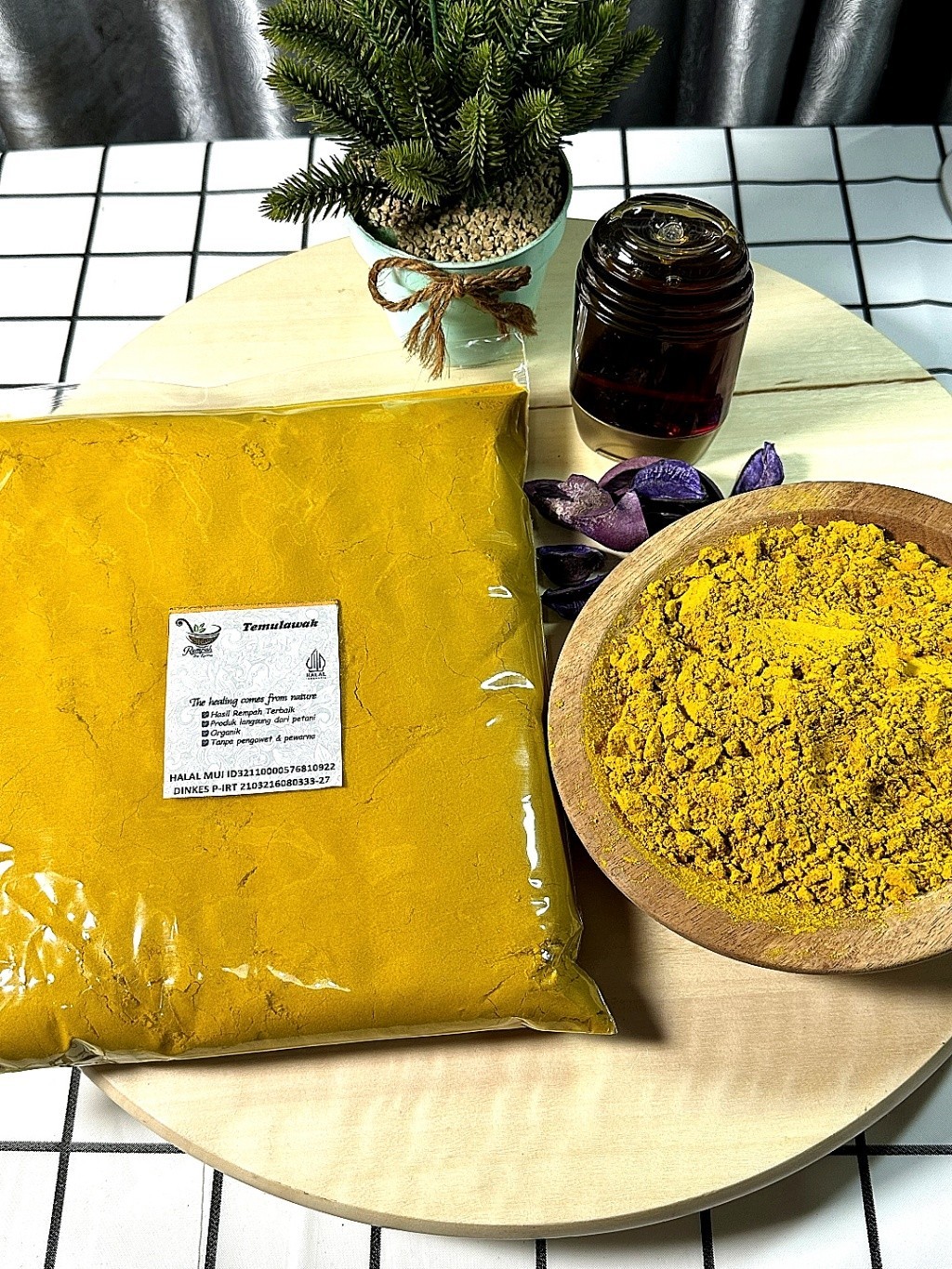 Temulawak Powder 500g Pure Curcuma Rhizome Culinary Drink Mix Tropical Aroma Rit