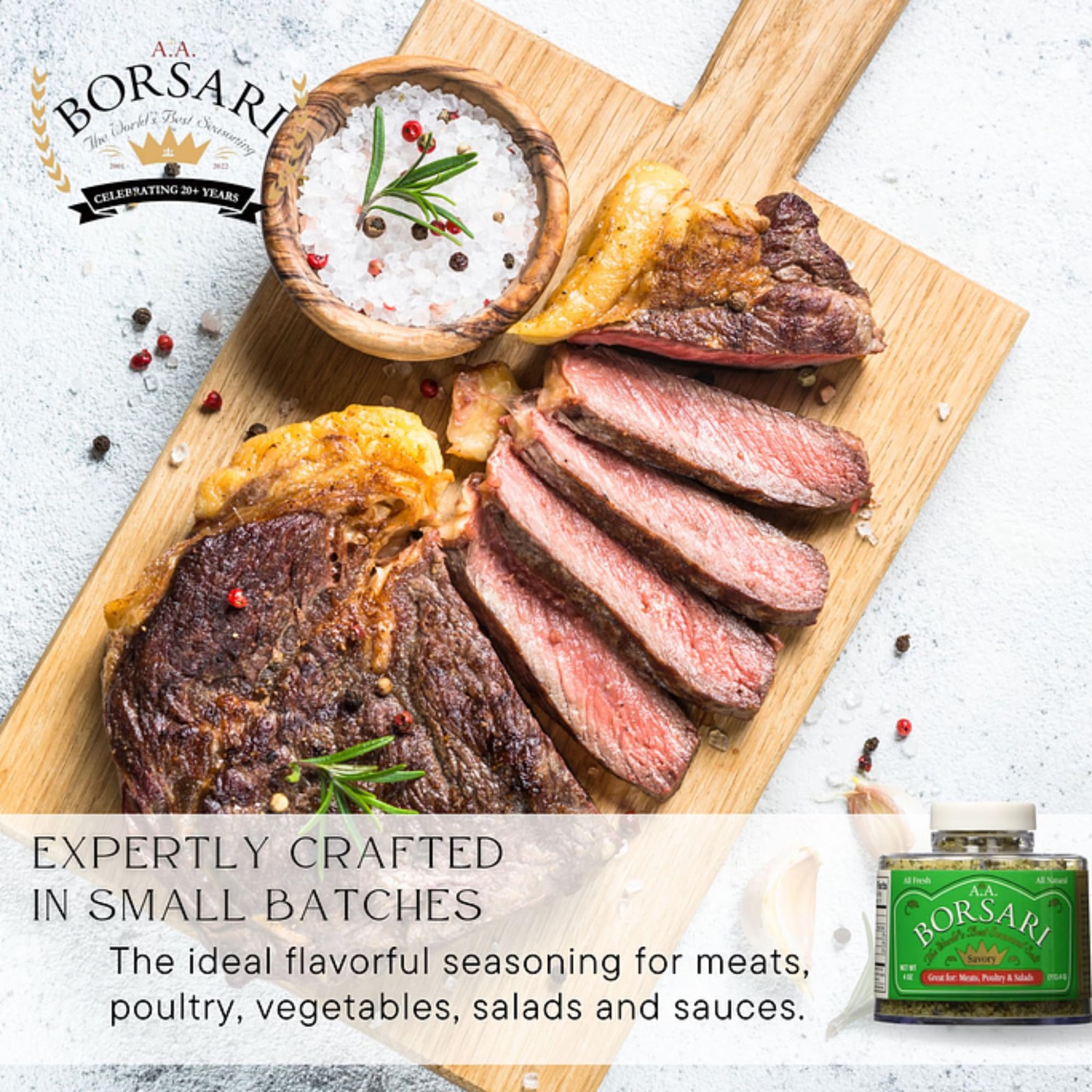 Savory Seasoned Salt Blend – Gourmet Sea Salt With Fresh Herbs and Spices – A…