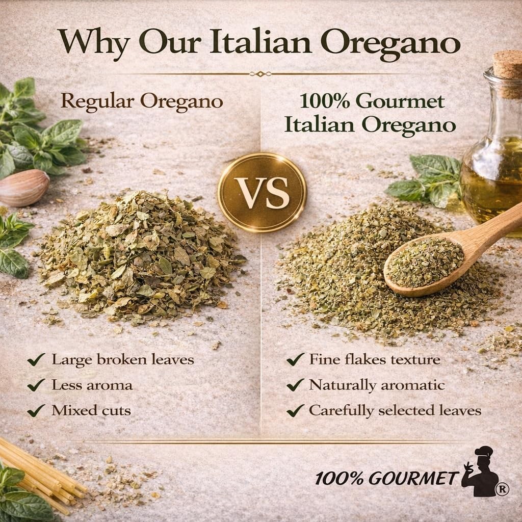 Organic Italian Oregano Leaves, 5 oz – Premium Dried Oregano for Pizza, Pasta…