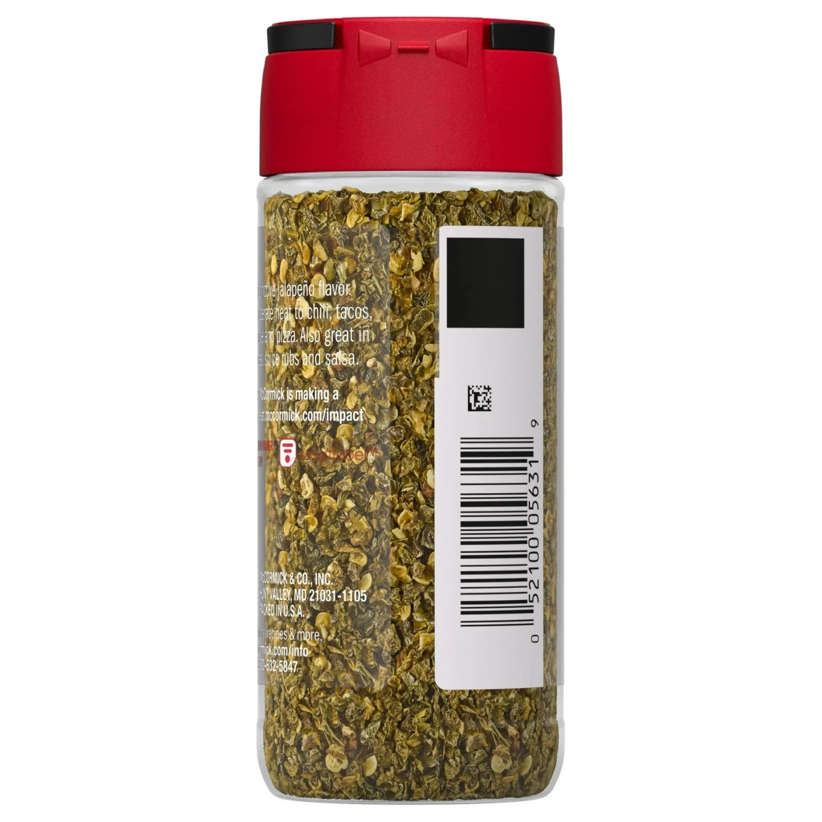 McCormick Crushed Jalapeno Pepper, 1.37 oz Bottle, Free Shipping