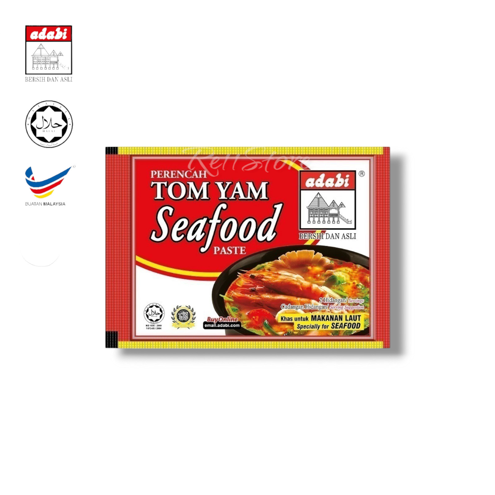 Adabi Tom Yam Seafood Paste | 40g | Halal | Authentic Thai-Malay Fusion