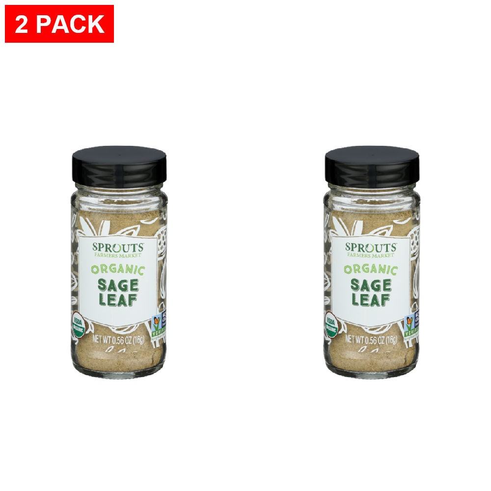 2 Pack – Sprouts Organic Sage Leaf 0.56 oz