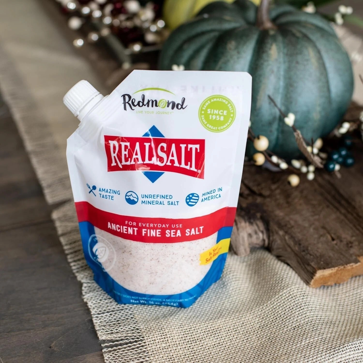 REDMOND Real Sea Salt – Natural Unrefined Gluten Free Fine,