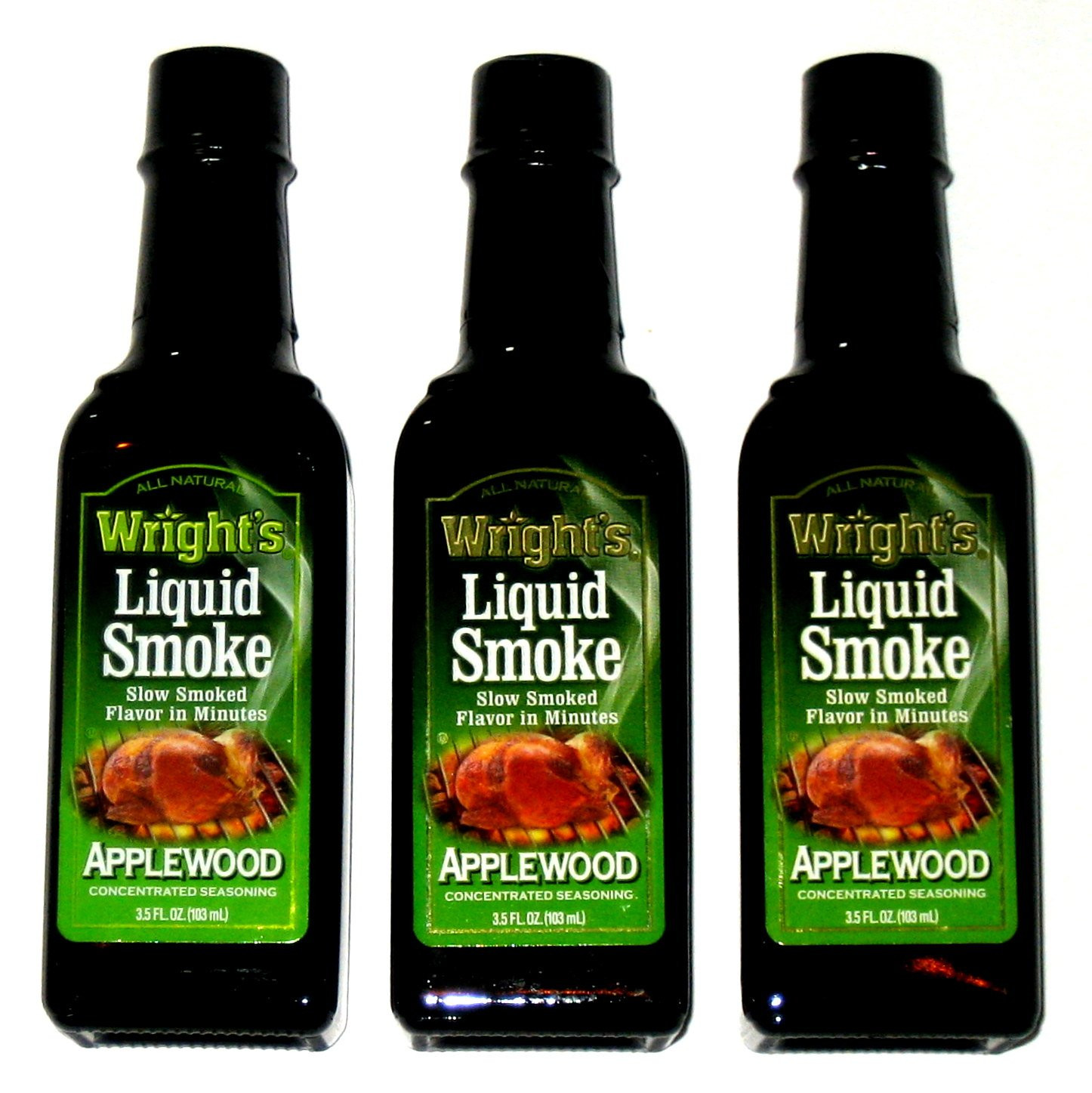 WRIGHT’S All Natural Applewood Liquid Smoke – 3.5 Oz (3-Pack)