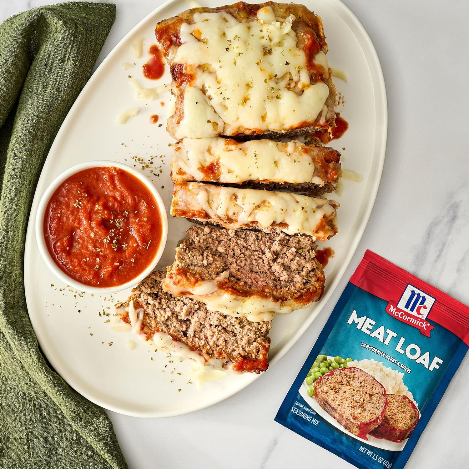 Mccormick Meat Loaf Seasoning Mix 1.5oz Easy Blend for Homemade Meatloaf