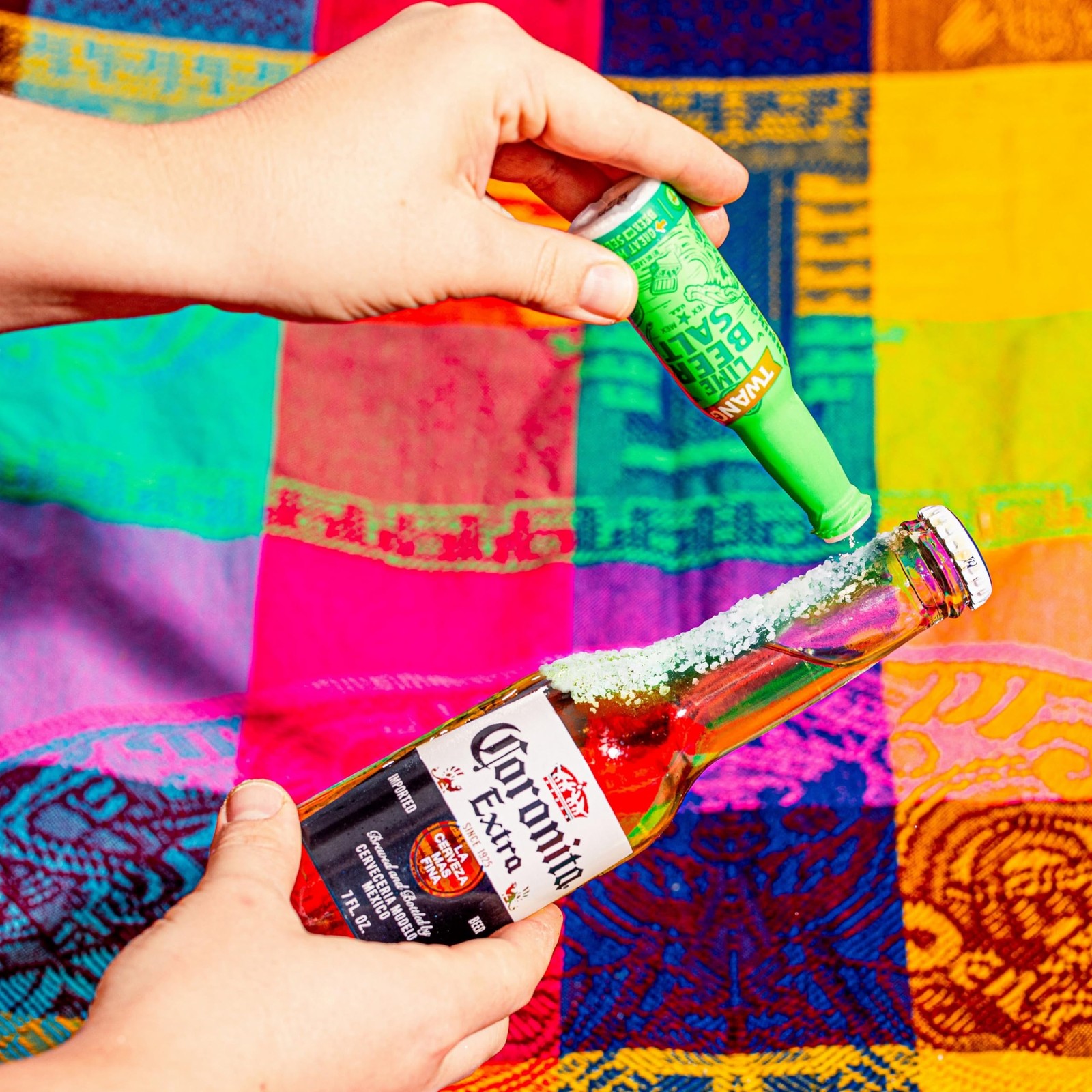 Flavored Beer Salt, Lime, 1.4 Ounce Mini Bottles Beer Cocktails Beverages 3 Pack