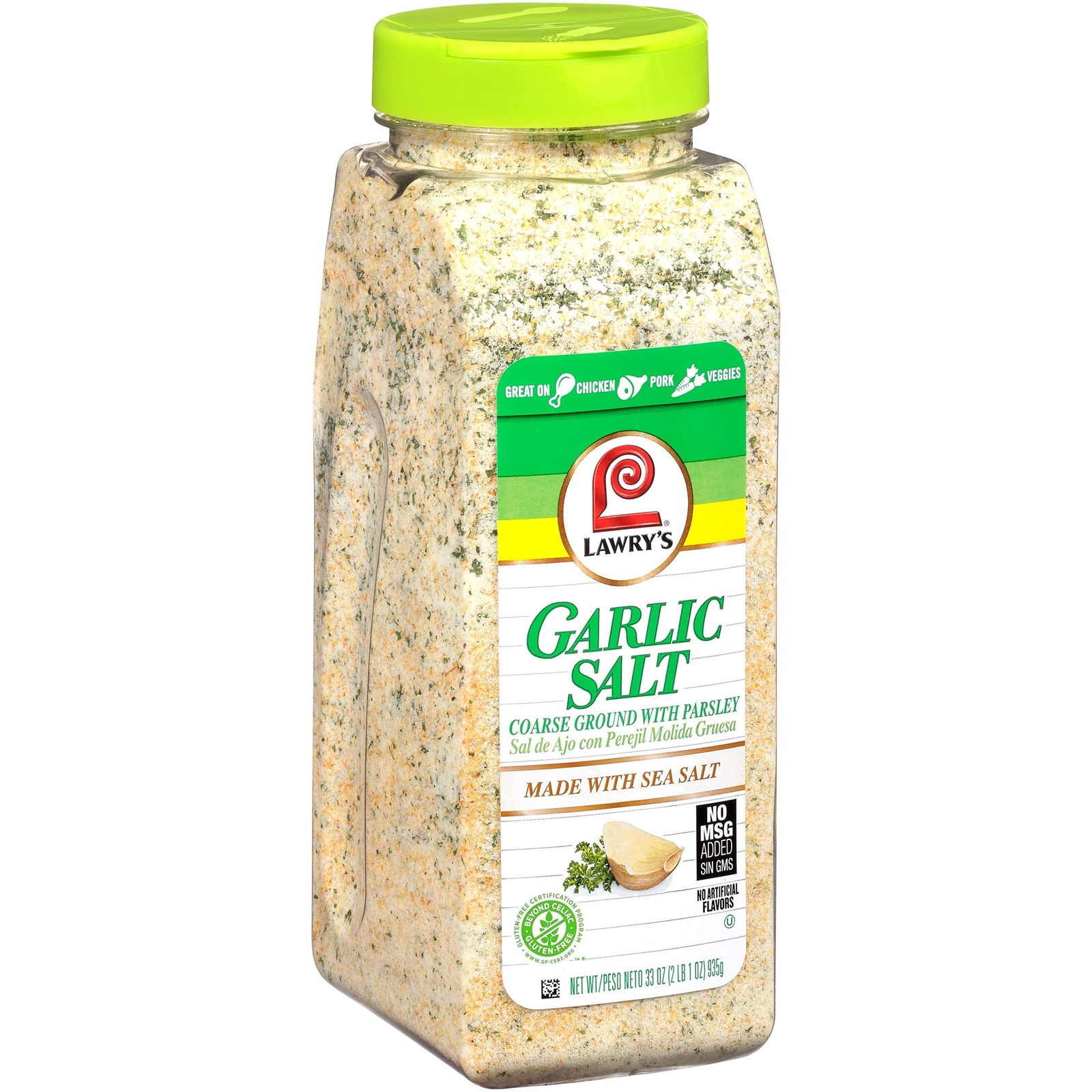 Lawry’s Coarse Ground with Parsley Garlic Salt, 33 oz