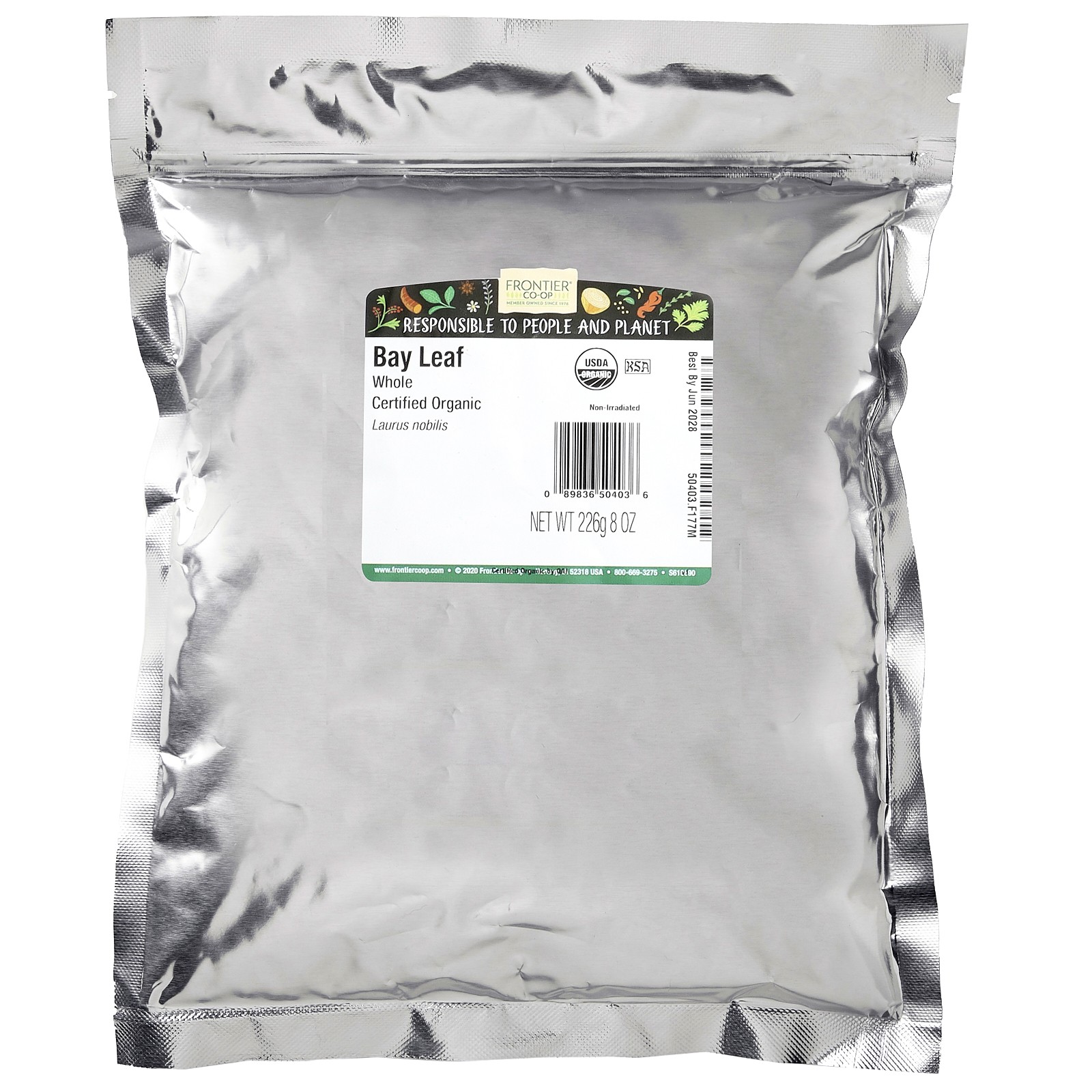 Organic Whole Bay Leaf, 8 oz (226 g)