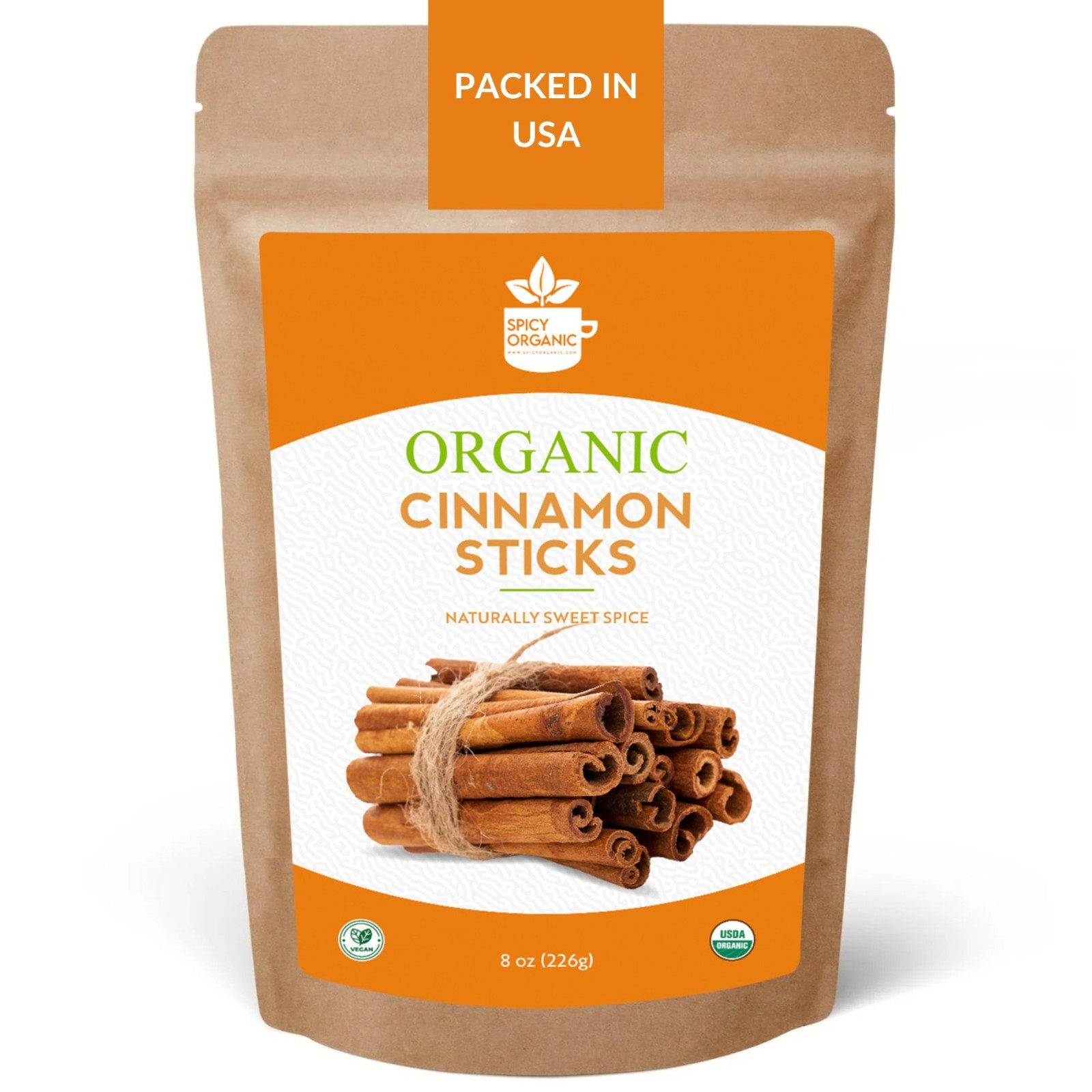 Spicy Organic Cassia Cinnamon Sticks 8 oz | USDA Organic