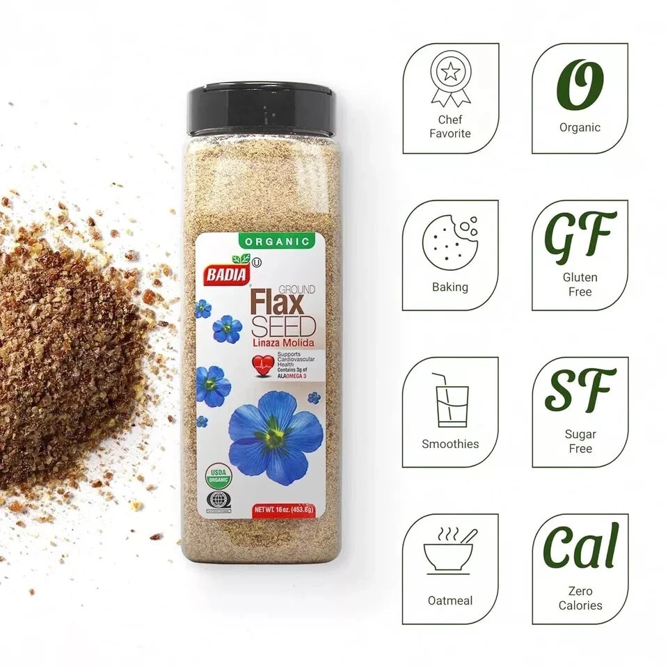 Organic Flax Seed, Ground, 16-Ounce..