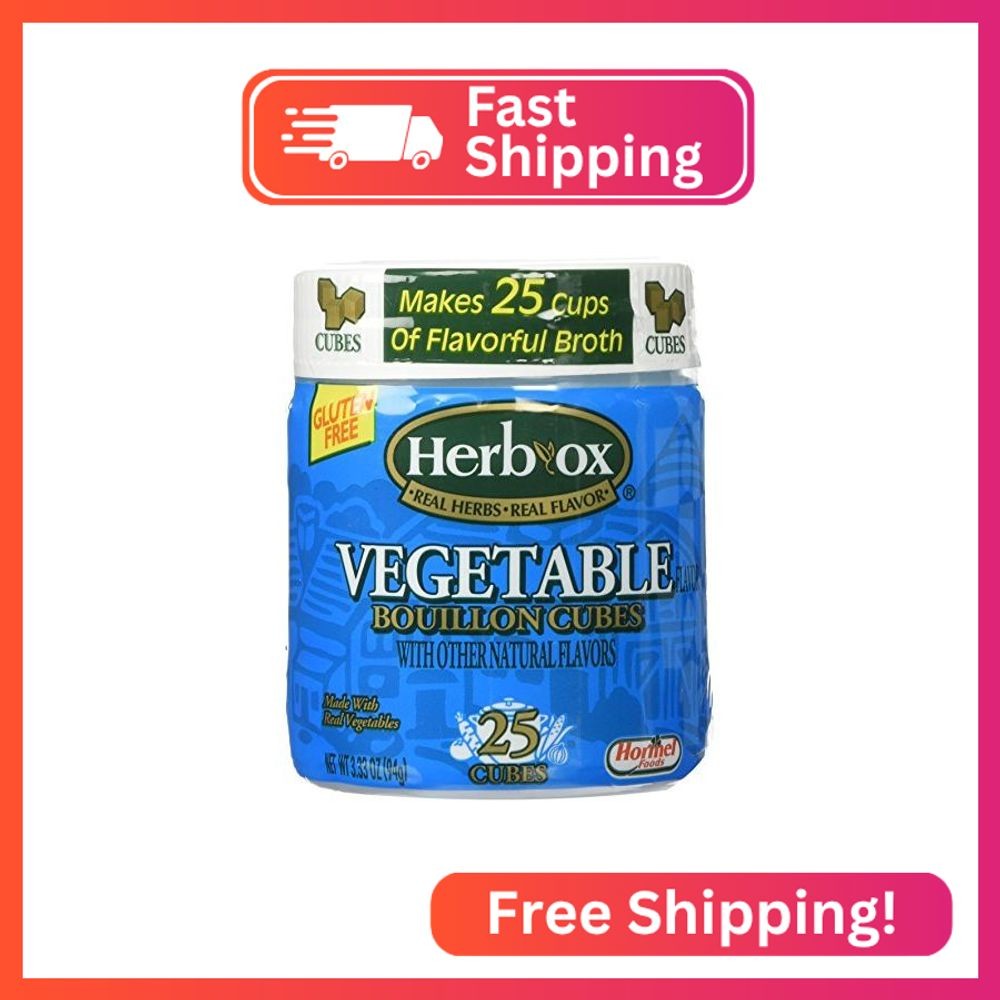 Herb-Ox Vegetable Bouillon Cubes 3.33oz (25 cubes)
