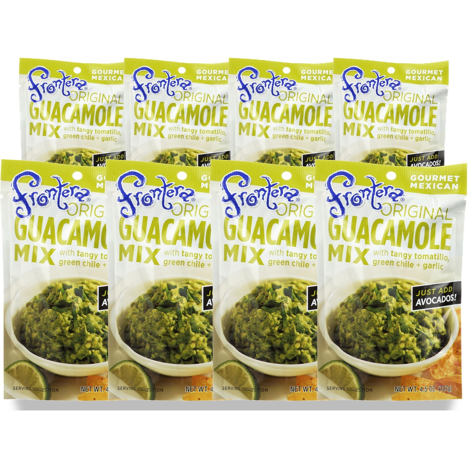 Original Guacamole Mix By Frontera 4.5 Oz Pouch Seasoning 8 Pack