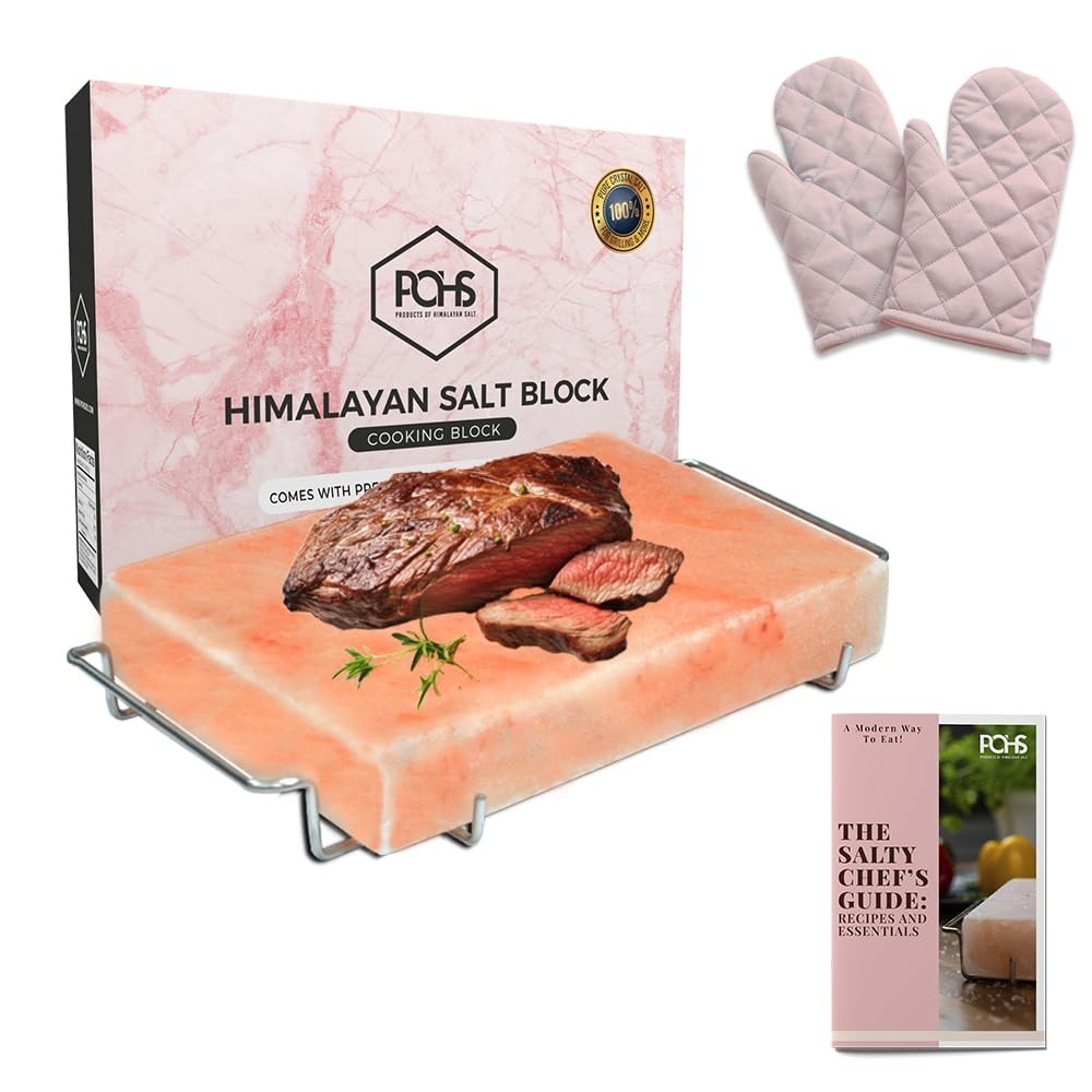 Himalayan Salt Block For Grilling, Searing, Cooking, BBQ, Himalayan Salt Slab…