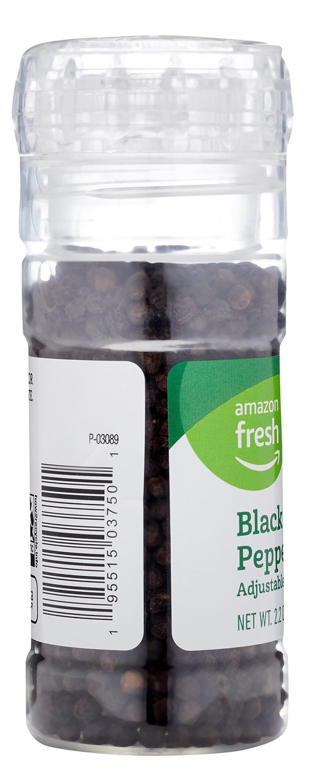Amazon Fresh, Black Pepper Grinder, 2.2 Oz OZ