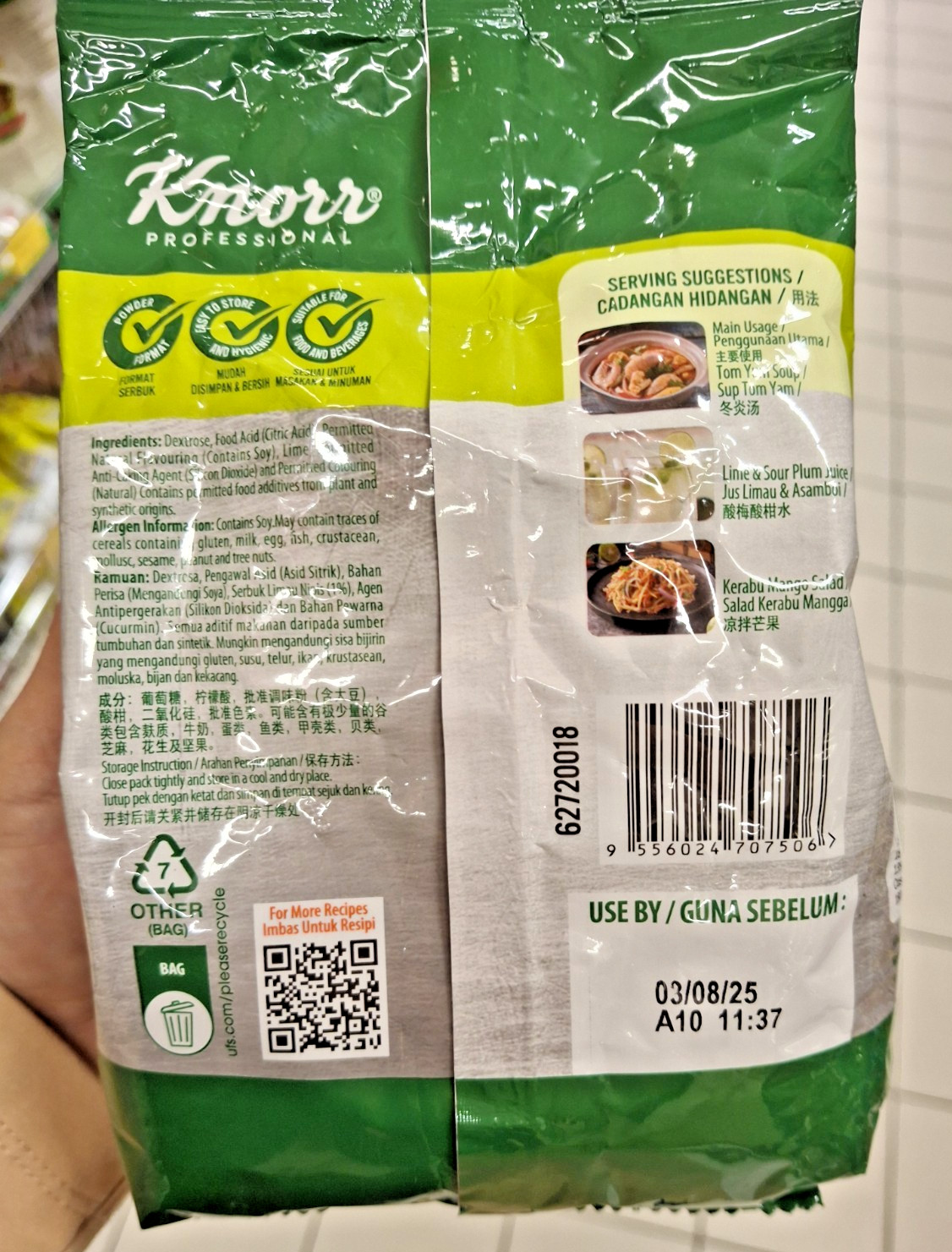 4 x Knorr Lime Powder 400g – Fresh Lime Taste Halal Certified Seasoning