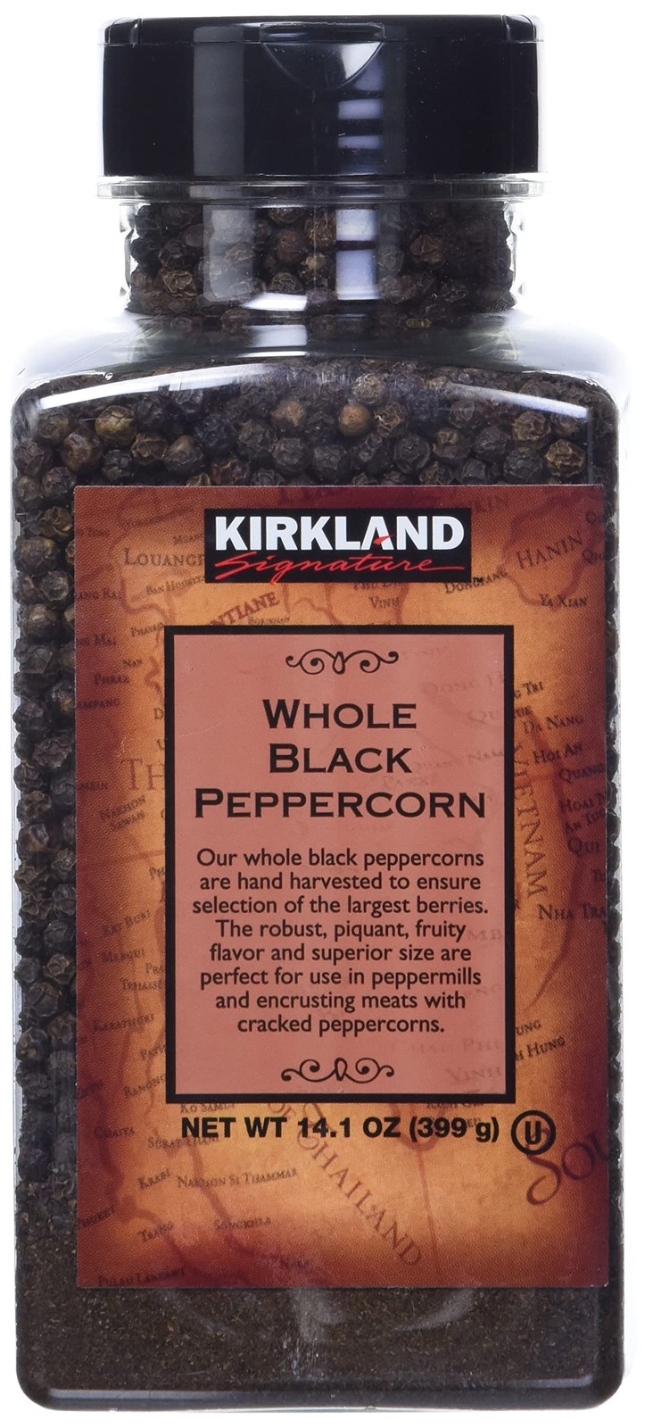 Kirkland Signature Whole Black Peppercorns, 14.1 oz ounce (Pack of 1)