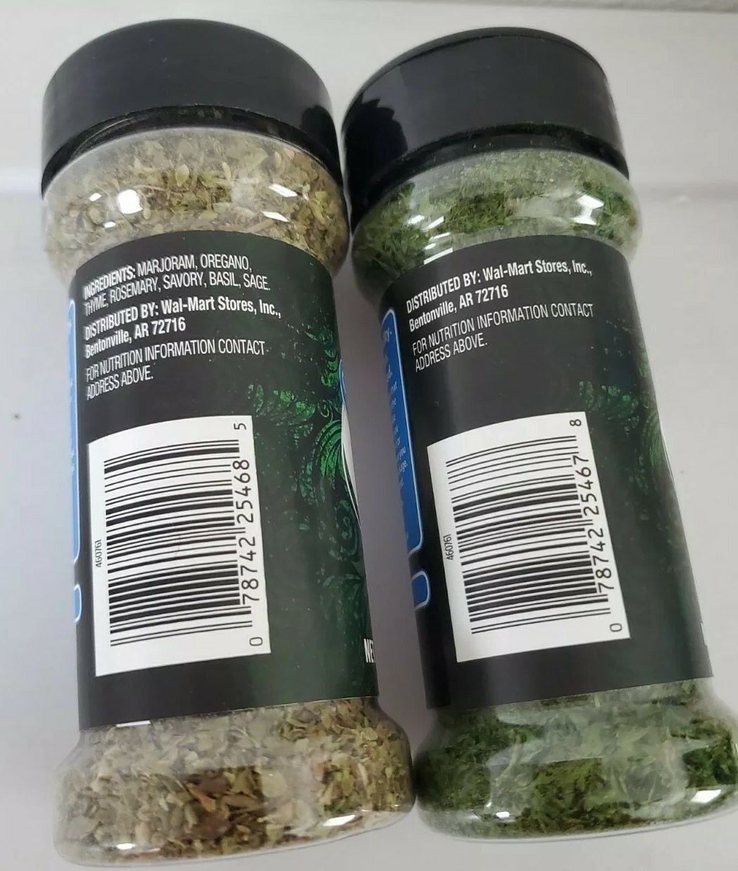 Great Value 4varieties onion,garlic,(powder) parsley Flakes, Italian Seasoning