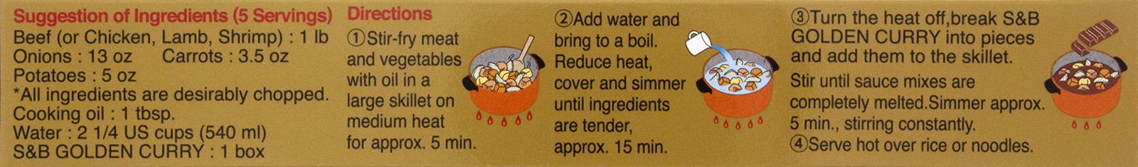 S&B, Golden Curry Japanese curry Mix, Medium Hot, 3.2 oz