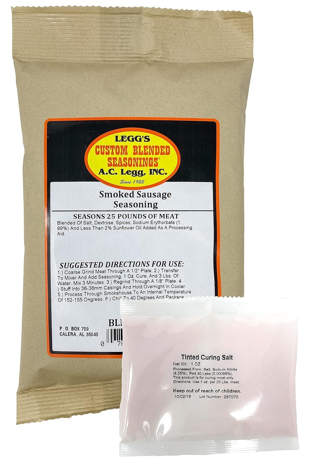 A.C. Legg Old Plantation Smoked Sausage Seasoning (Seasons 25 Pounds), 11…