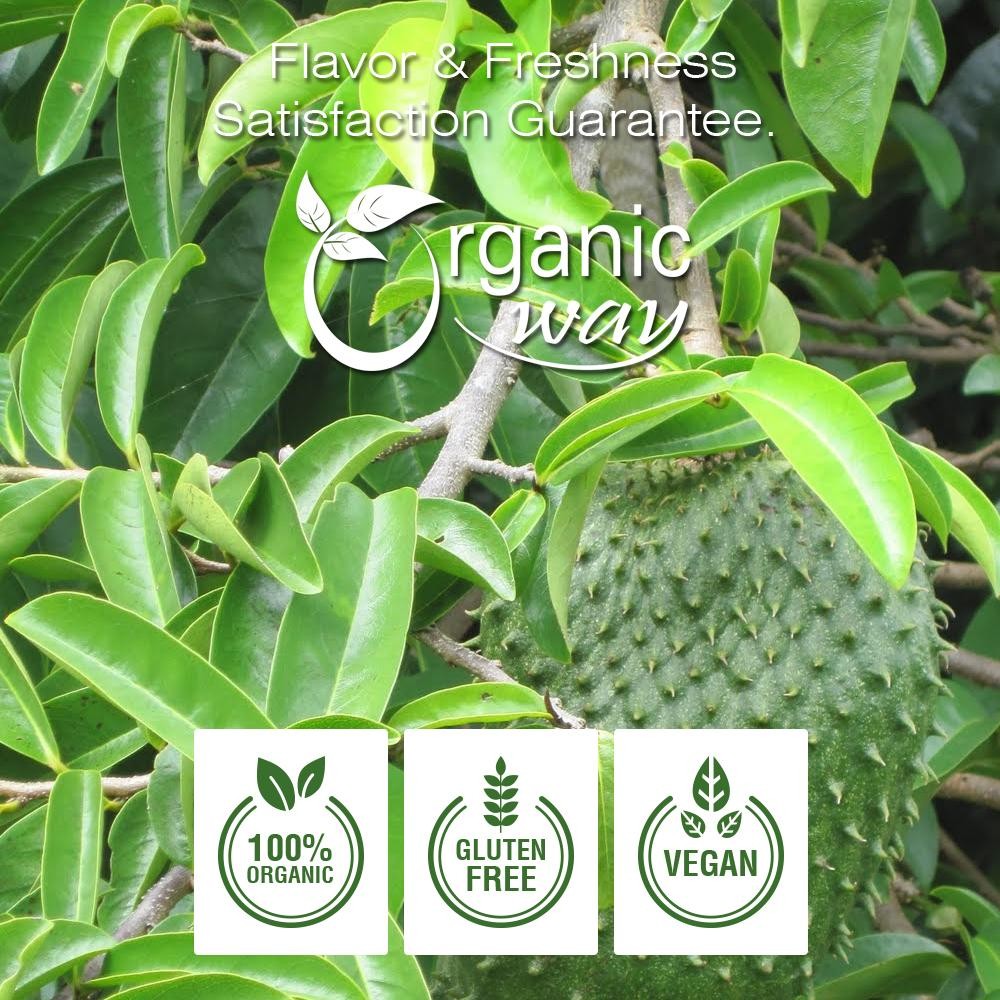 Organic Way Soursop Leaf Coarse Cut – Organic, Kosher & USDA Certified