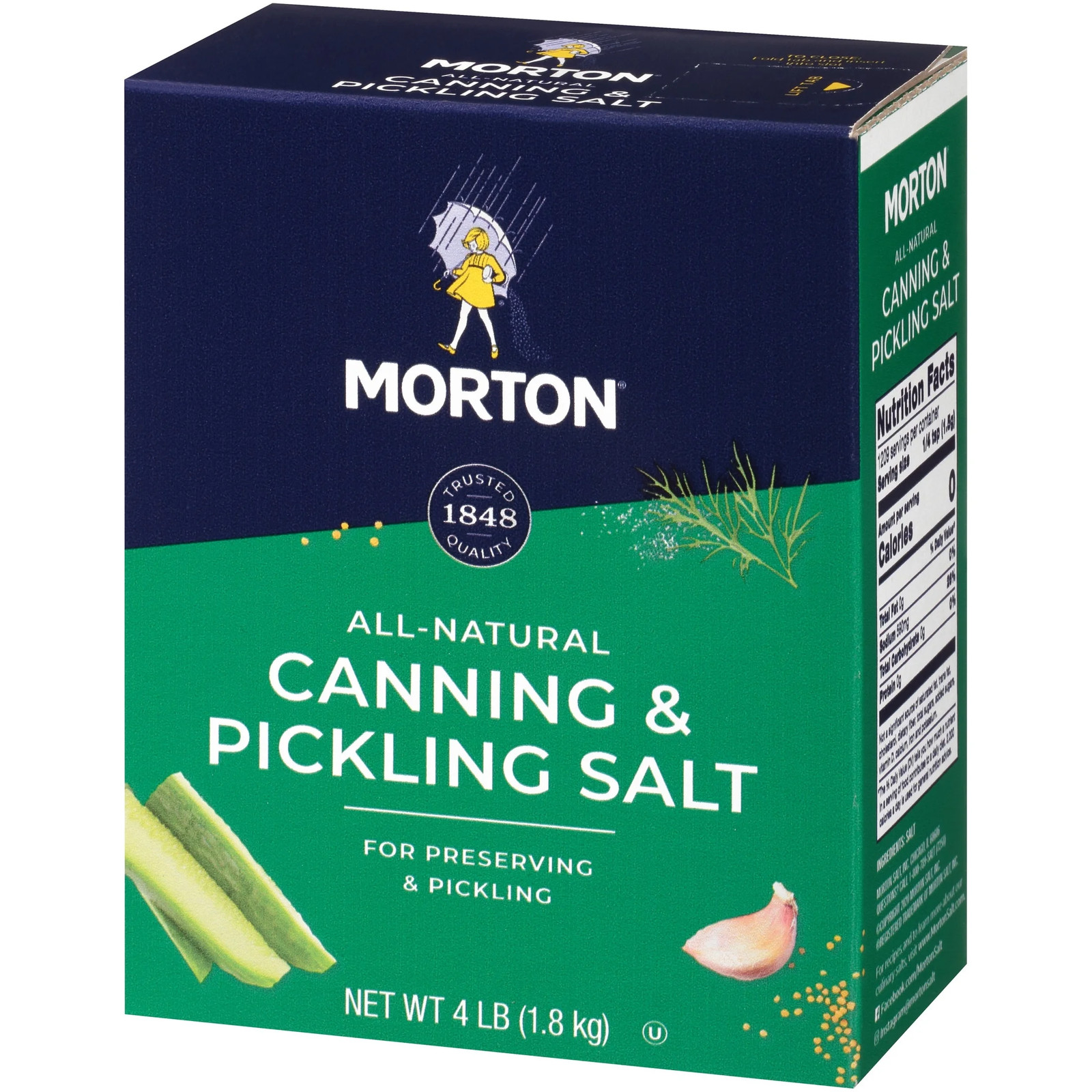 Morton Pickling Salt 4 lb Canning 4 Pack