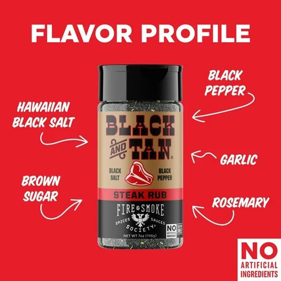 Fire Smoke Society Black Tan Beef and Steak Seasoning Rub Ounce