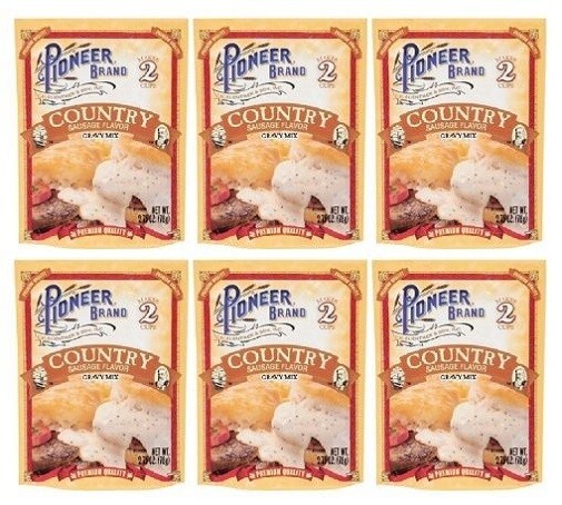 Pioneer Brand Country Sausage Flavored Gravy Mix 6 Packets/Packs
