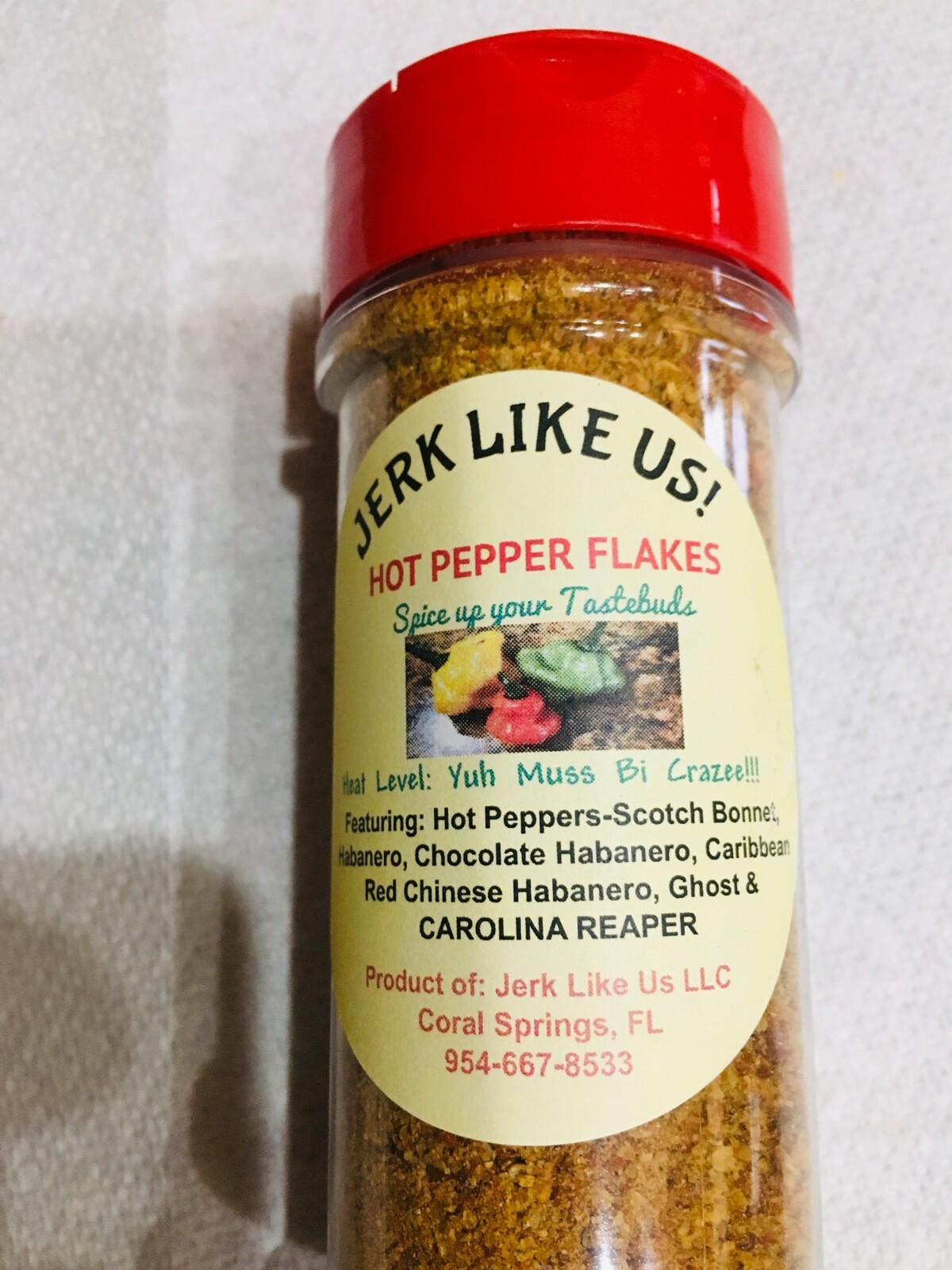 SUPER HOT Pepper Flakes Ghost, Carolina Reaper etc- 2 oz shaker bottle